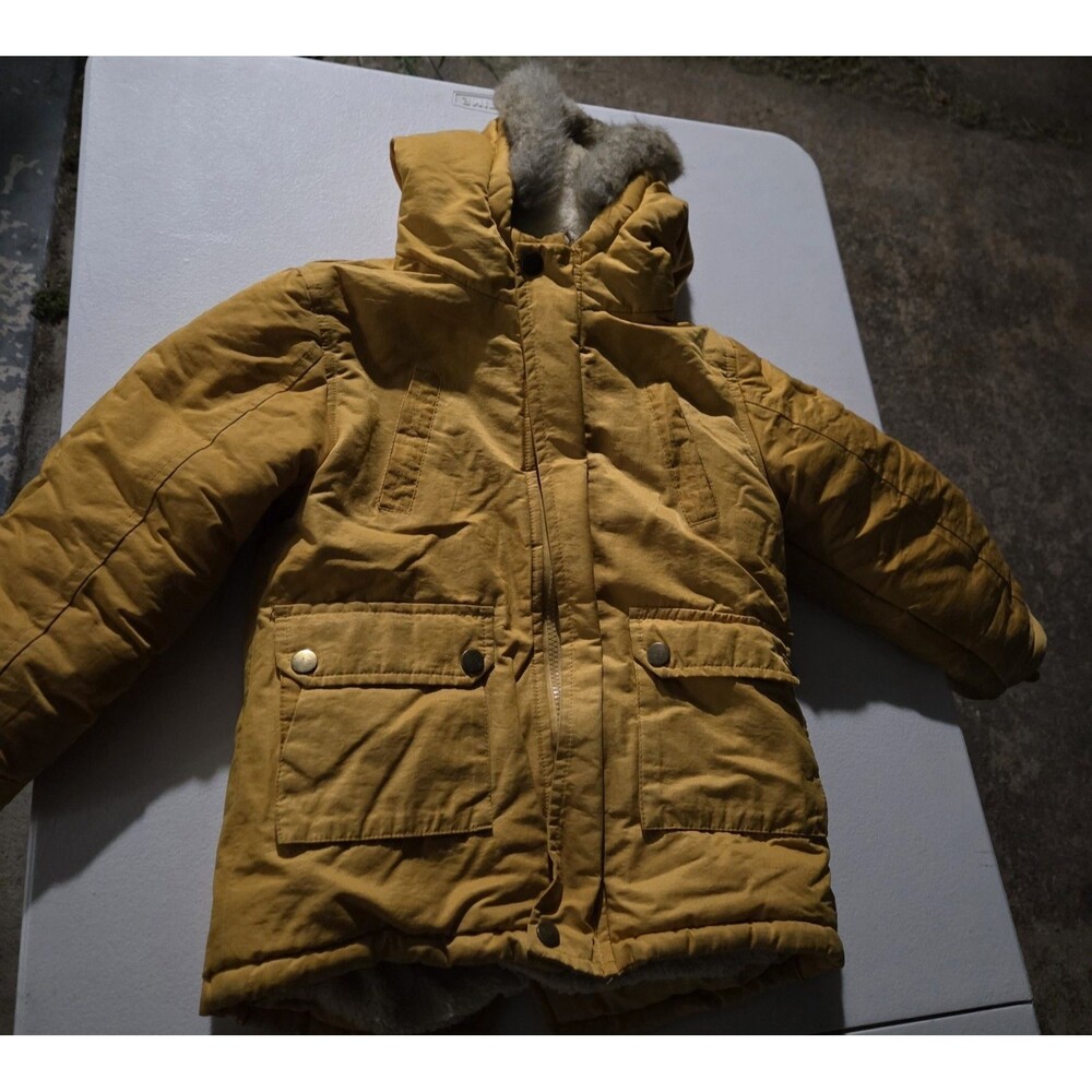 ZCLA Baby-Ru Yellow Hooded Jacket – Fleece Lined – Kids Size 5/6 (120cm)
